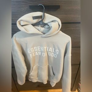 essentials fear of god hoodie size 10 in childrens color gray/tan